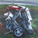 Zero fatalities, 2009, oil on canvas, 90 x 90 cm
