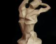 male human form; clay sculpture; agony; ecstasy; cubism